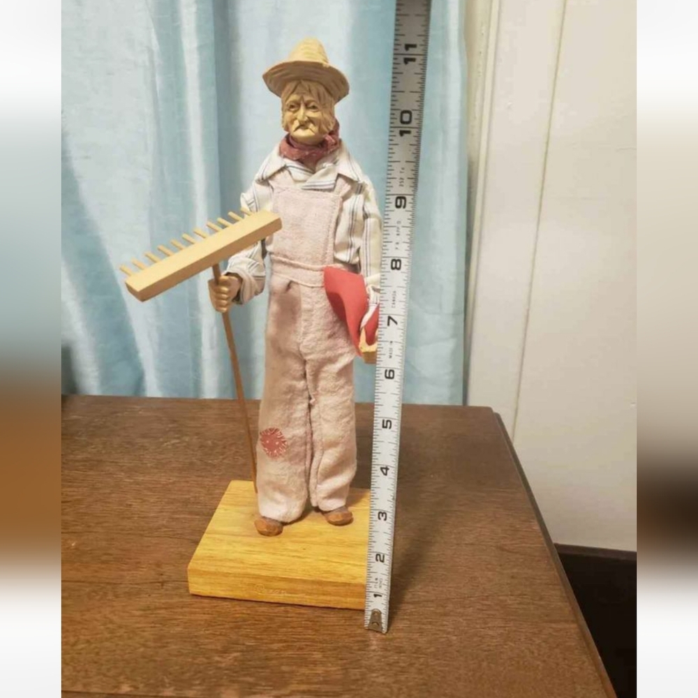 Vintage Caron Wood Sculpture Quebec Art Figure